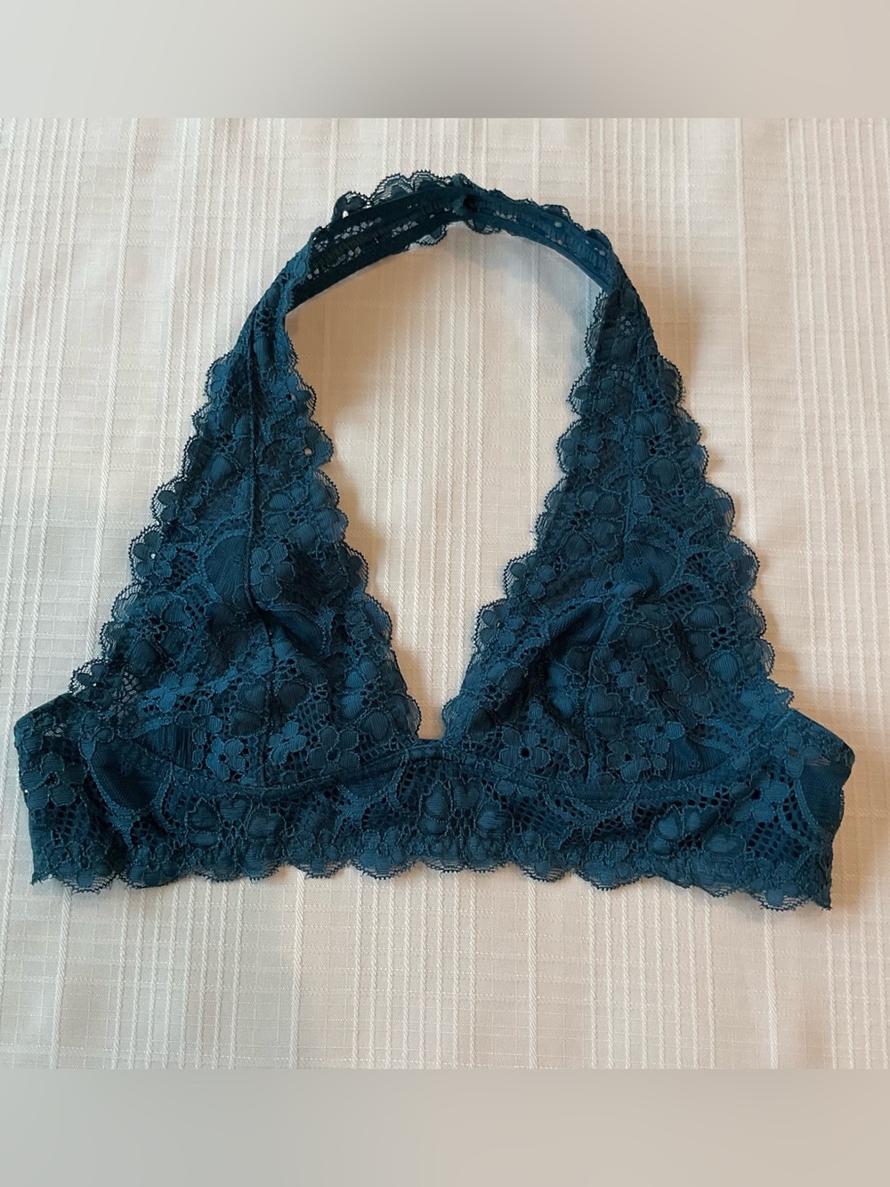 Free people intimately Stretch Lace Halter Bralette in Teal